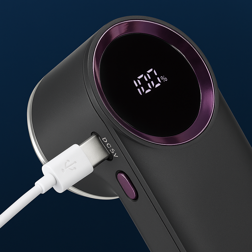 مزيل الوبر الذكي من الأقمشة - ماكينة حلاقة قابلة لإعادة الشحن مزودة بشاشة LED