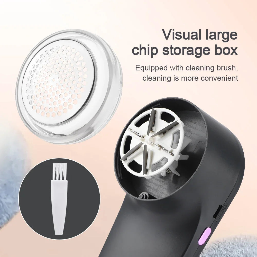 مزيل الوبر الذكي من الأقمشة - ماكينة حلاقة قابلة لإعادة الشحن مزودة بشاشة LED