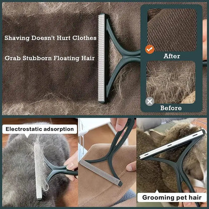 Silicone Double-Sided Lint Remover – Pet Hair & Fabric Shaver for Clothes & Carpets